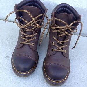 Dr Martens Alexandra brown combat boots size 7